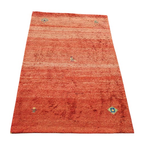 Vintage indian rug orange hand - vintage,