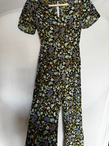 Floral wide leg - jumpsuit, size