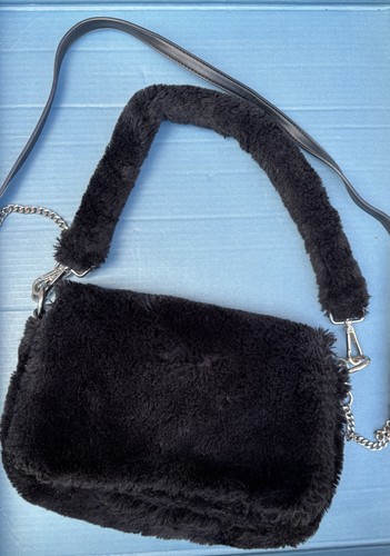 Topshop black faux - faux, fur