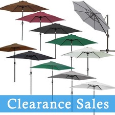 Garden Round Rectangle Banana Parasol Umbrella Outdooor Patio - Clearance Sale