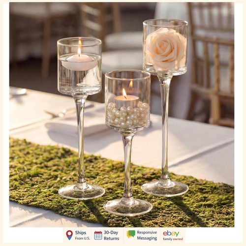 Clear glass candle holders for - candle,
