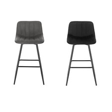 1/2/4/6x Breakfast Bar Stool Kitchen Barstool w/ Velvet Padded Footrest Pub Cafe