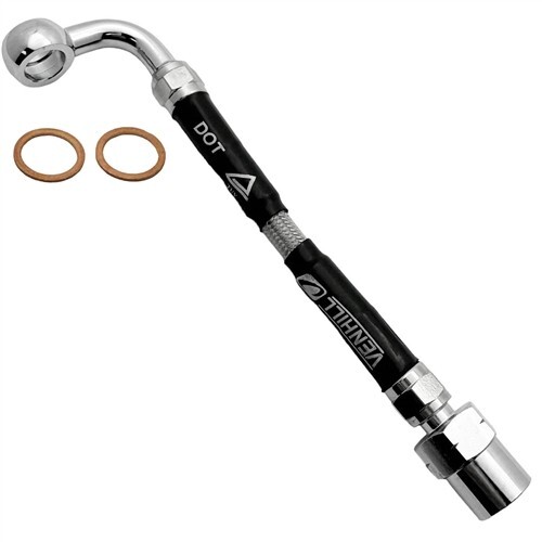 Steel braided front brake hose - steel,