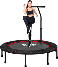 Mini Trampoline With Handle Fitness rebounder Exercise Gym Bouncer 40" / 48"