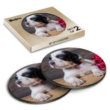 Round MDF Coaster Blue Eye