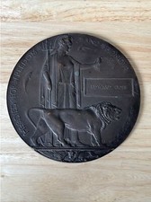 World War I Memorial Plaque - Edward Goff - Death Plaque / Dead Man’s Penny