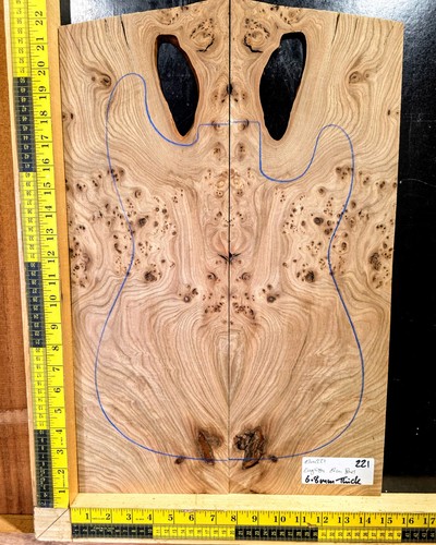 Elm burl guitar top set - burl,