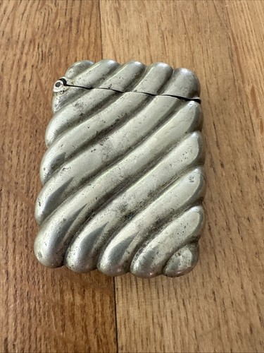 Antique silver plated vesta - antique,