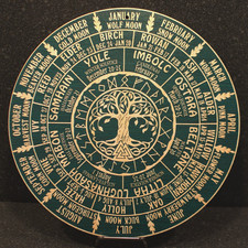 Celtic Calendar Tree of Life Wheel of The Year -Green -Pagan Wiccan Druid Witch