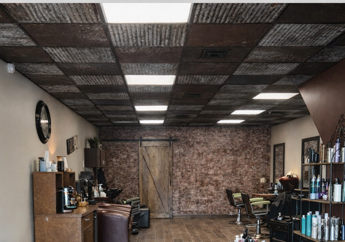 Metal drop ceiling tiles - 2,