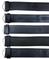 CC Scottish Black Leather Belt