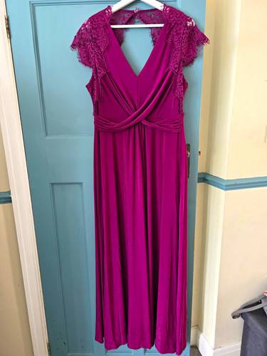 Monsoon purple lace neck - purple, v-neck