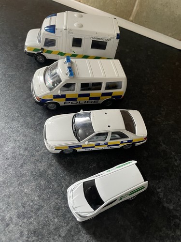 Police ambulance die cast vans - police,