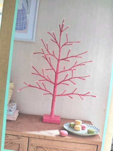 Home decor led twig - twig, pink