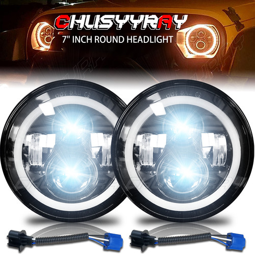 Inch led headlights halo drl - inch,