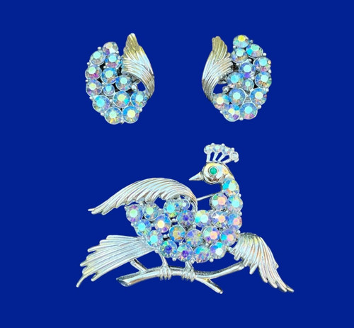 Coro peacock earrings - coro,