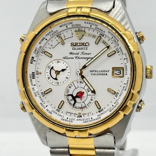Seiko world timer 6m15 - timer, 6m15-0020