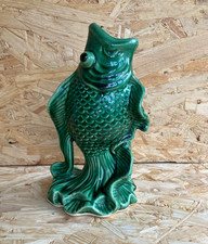 Vintage Green Koi Carp Ceramic