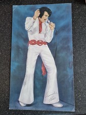Original Mini Elvis Promotional Poster Jumpsuit Era 12x7 Inches