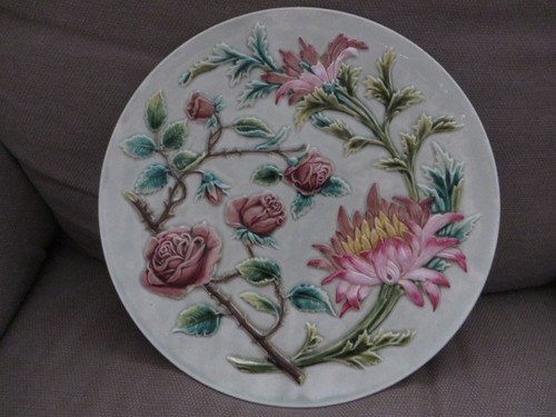 Vintage large majolica wall - majolica,
