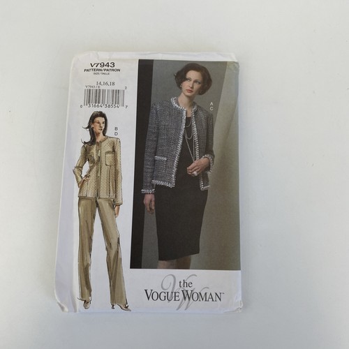 Vogue v7943 woman sewing - v7943,