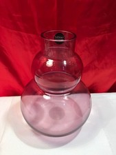 HAND BLOWN GLASS VASE PALE