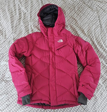 Women THE NORTH FACE SUMMIT SERIES 700 WINDSTOPPER HOODED DOWN PINK Jacket Small