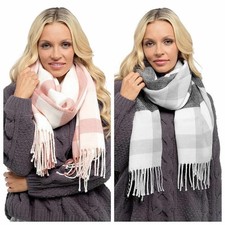 Ladies Checked Scarf Soft