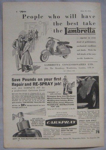 1953 original advert for - 1953,