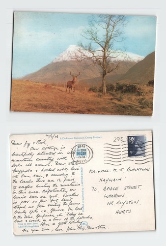 Vintage postcard glen etive - vintage,