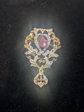 Vintage Estate Brooch Purple