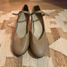 Beige Heeled Tap Shoes 