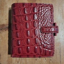 Filofax Amazona Pocket Organiser Deluxe Leather Red Burgundy Inserts Work Uni