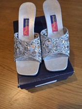 Ladies Silver Mule Type Shoe