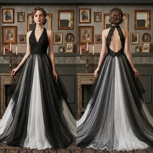 Gothic wedding dresses black - wedding,