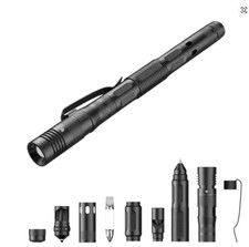 Multifunctional Ballpoint Pen with 100LM Flashlight Tactical Self‑Defense Tool