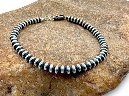 Navajo sterling silver beads - sterling,