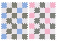 Pink Blue Kids Play mat Living