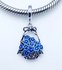 Blue Flower Basket Dangle
