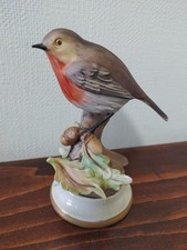 CAPODIMONTE signed (FRANCO??) ROBIN FIGURINE approx 6" in height