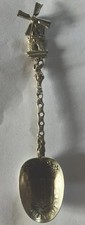 Vintage Amsterdam Windmill Spoon Silver Metal has Hallmarks but not clear