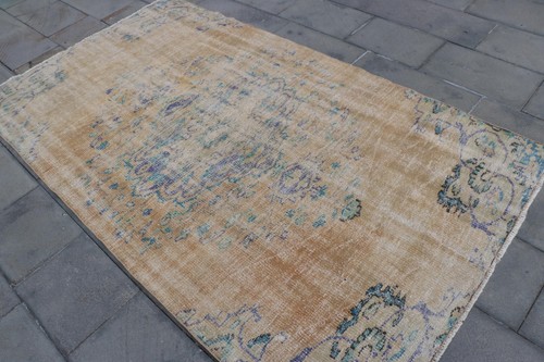 Floral area rug 4x7 - floral, brown