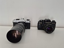 35mm FILM CAMERAS x 2 (PRAKTICA BMS & FUJICA ST605M) + LENSES - Untested/Spares