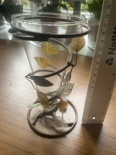 Glass hurricane candle holder - hurricane,
