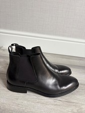 Men’s John White Black Chelsea Boots UK 8 Great Condition