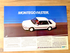 MG MONTEGO TURBO AUSTIN ROVER COLLECTABLE FRAMEABLE ORIGINAL CLASSIC CAR ADVERT
