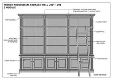 FRENCH PROVINCIAL WALL STORAGE