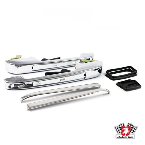 Door handles chrome rear set - chrome,