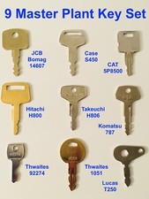 9 Master Plant Key Set JCB