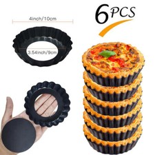 6Pcs Non Stick 4 Inch Quiche